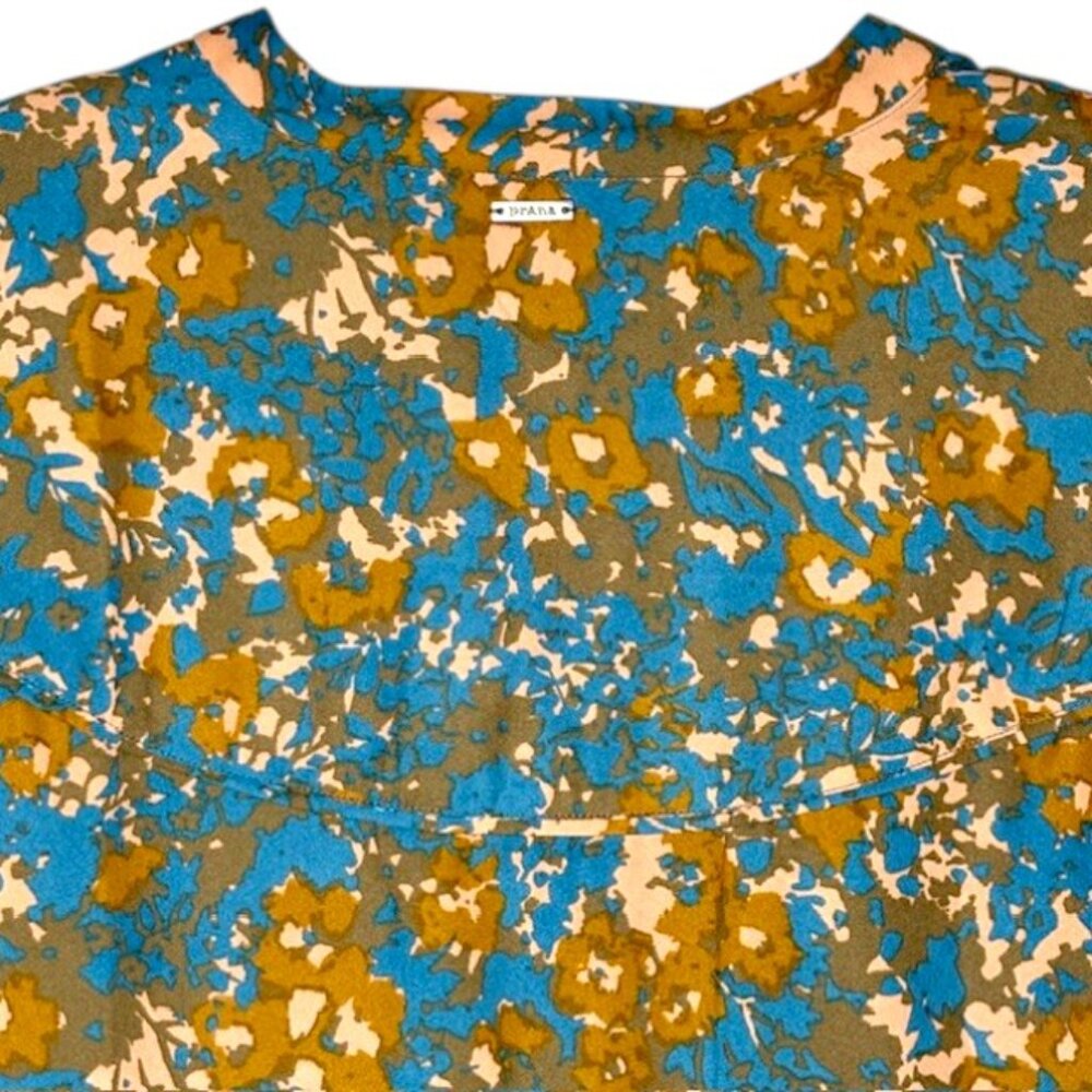 PrAna Wild At Heart Long-Sleeved Floral Top - Danish Blue Wildflower - L - Picture 6 of 11